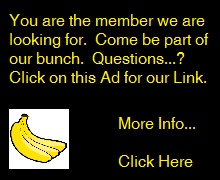 A bunch of bananas is used as part of our advertising message.