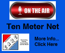 An advertising image used to promote participation in the Cumberland Amateur Radio Club Ten Meter Net.