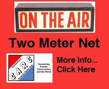 An advertising image used to promote participation in the Cumberland Amateur Radio Club Two Meter Net.